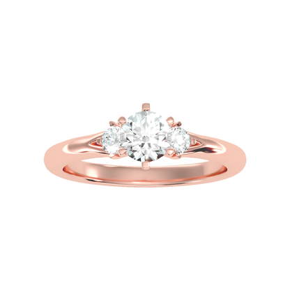 August Tri Stone Ring In 925 Sterling Silver - Two