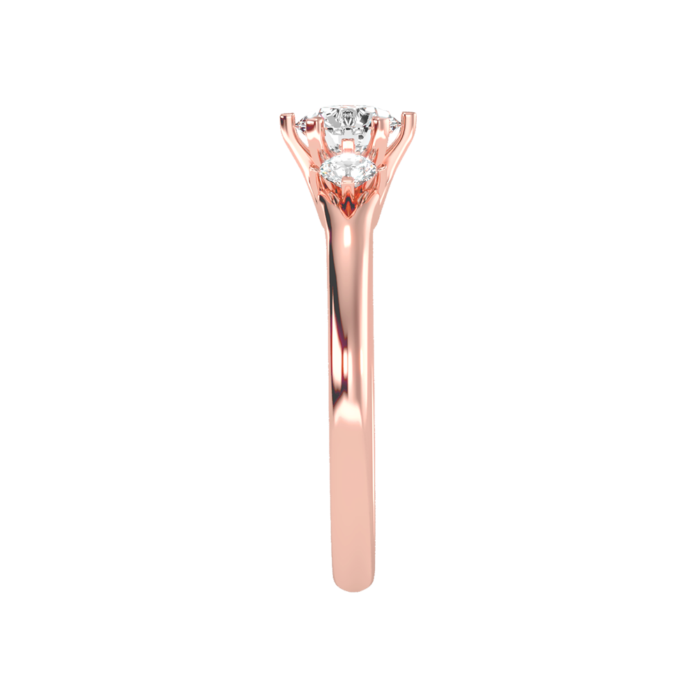 August Tri Stone Ring - Three