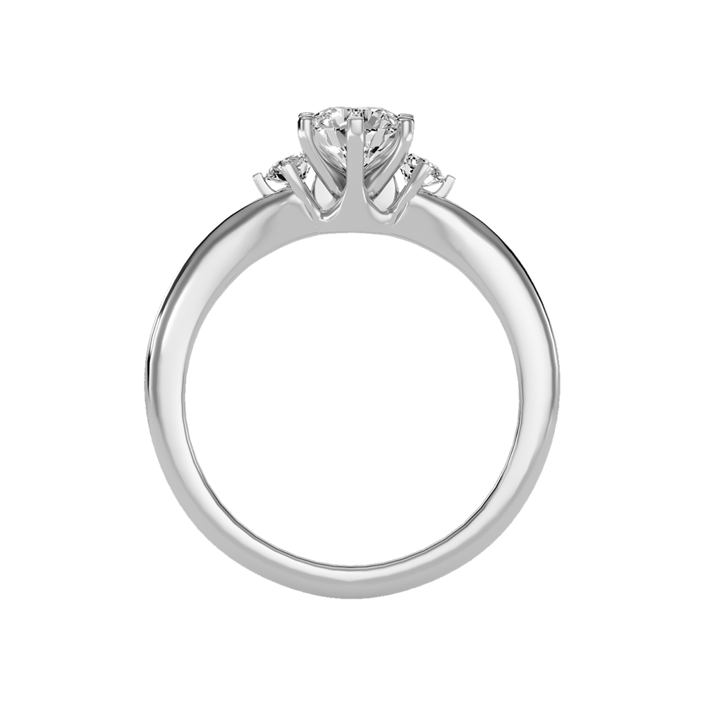 August Tri Stone Ring - Eight