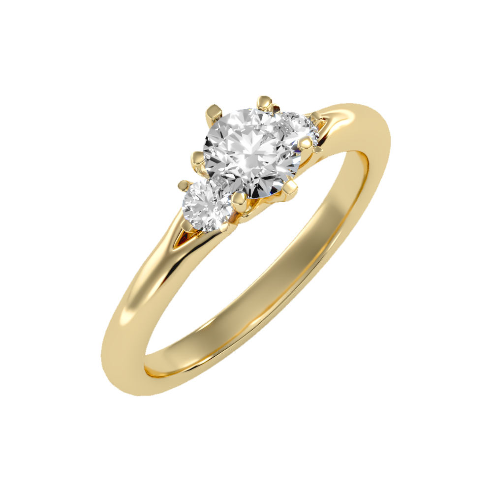 August Tri Stone Ring - Nine