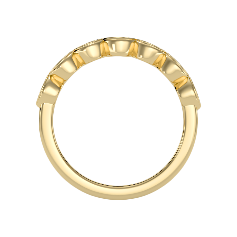 Auroraous Half Eternity Band In 925 Sterling Silver - Twelve