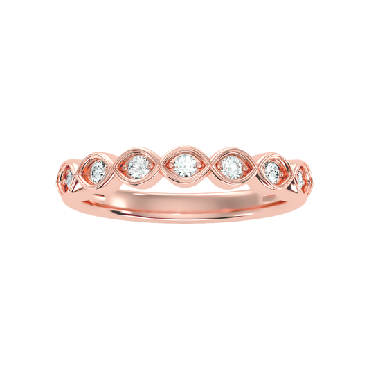 Auroraous Half Eternity Band In 925 Sterling Silver - Two