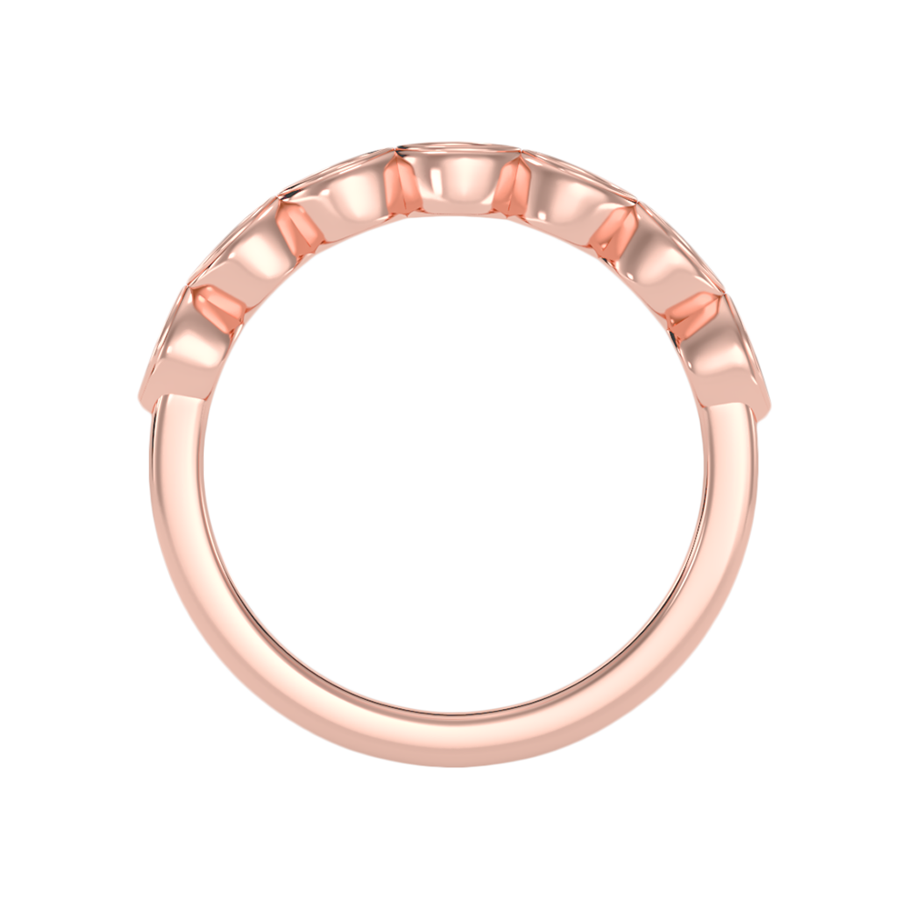 Auroraous Half Eternity Band In 925 Sterling Silver - Four