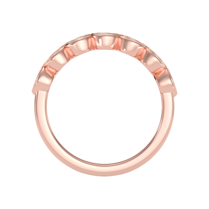 Auroraous Half Eternity Band In 925 Sterling Silver - Four