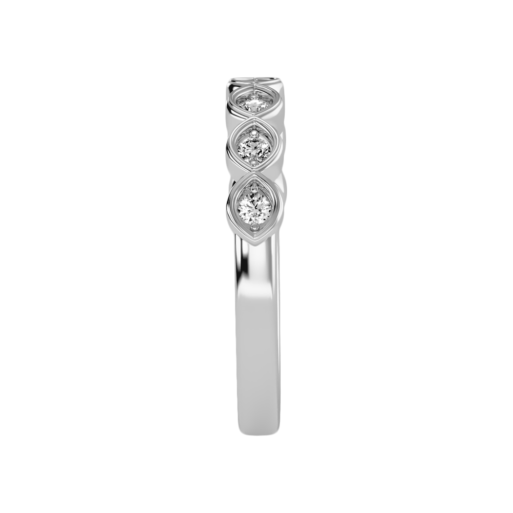 Auroraous Half Eternity Band In 925 Sterling Silver - Seven