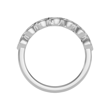 Auroraous Half Eternity Band In 925 Sterling Silver - Eight