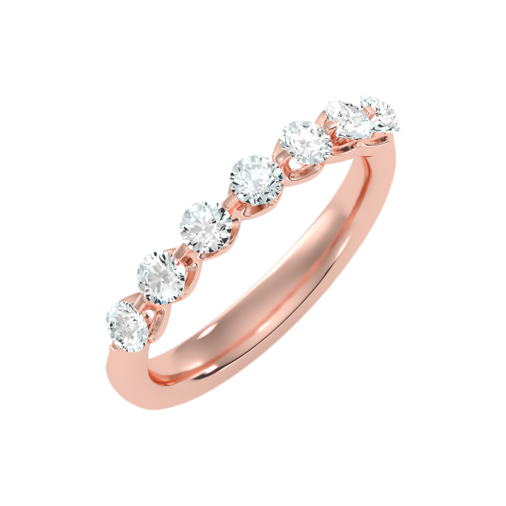 Aurora Seven Stone Ring In 925 Sterling Silver - Five