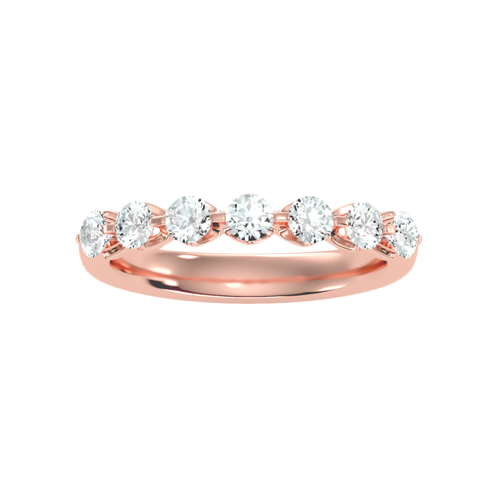 Aurora Seven Stone Ring In 925 Sterling Silver - Six