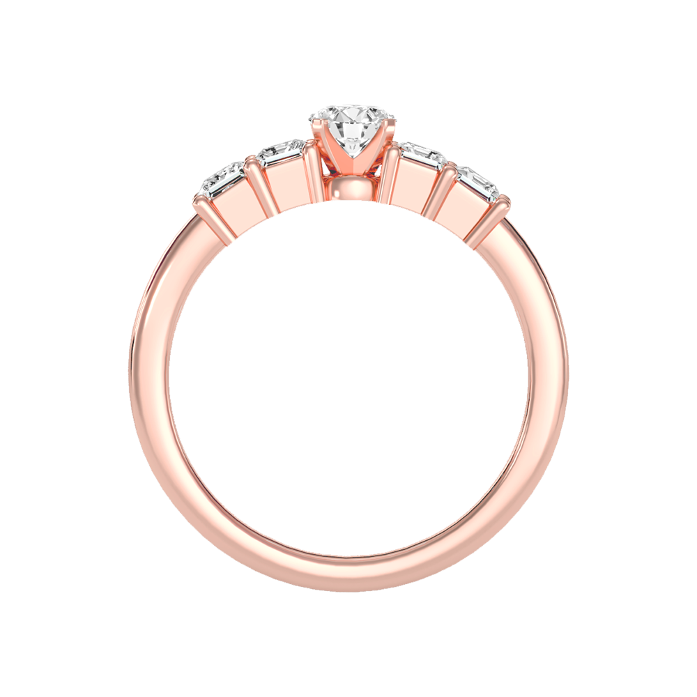 Auspicious Five Stone Ring In 925 Sterling Silver - Three