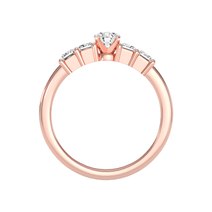 Auspicious Five Stone Ring In 925 Sterling Silver - Three