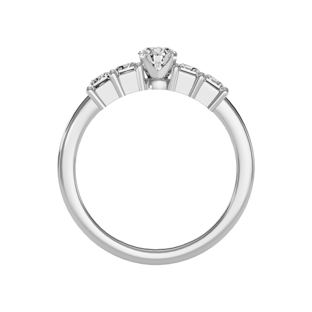 Auspicious Five Stone Ring In 925 Sterling Silver - Nine