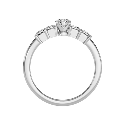 Auspicious Five Stone Ring In 925 Sterling Silver - Nine