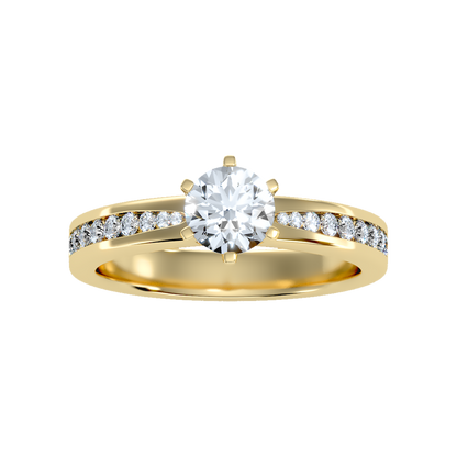 Awesome Solitaire Ring In 925 Sterling Silver - Ten