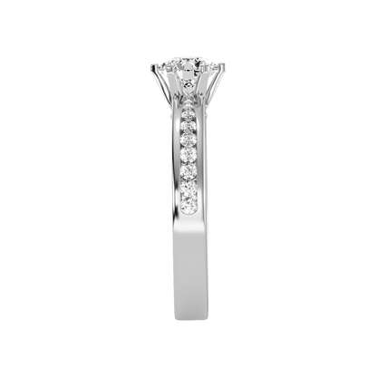 Awesome Solitaire Ring In 925 Sterling Silver - Seven