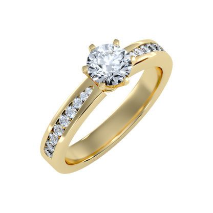 Awesome Solitaire Ring In 925 Sterling Silver - Nine