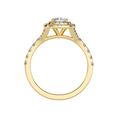Awe Struck Halo Ring In 925 Sterling Silver - Thirteen