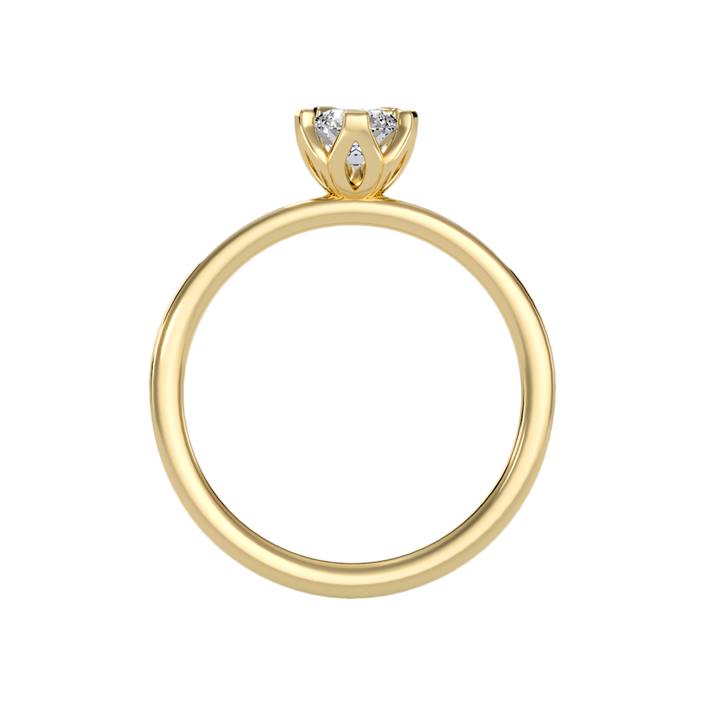Azar Solitaire Ring In 925 Sterling Silver - Twelve
