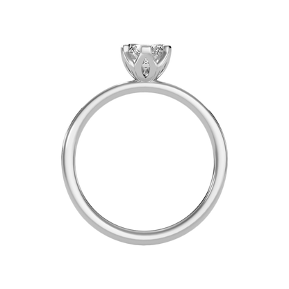 Azar Solitaire Ring In 925 Sterling Silver - Two
