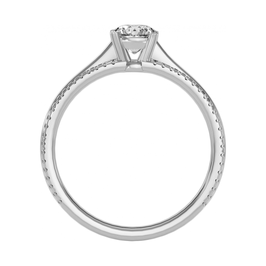 A Cutting Edge Solitaire Ring - One