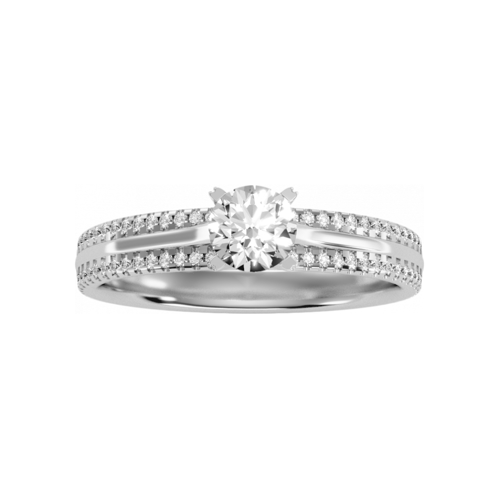 A Cutting Edge Solitaire Ring - Four