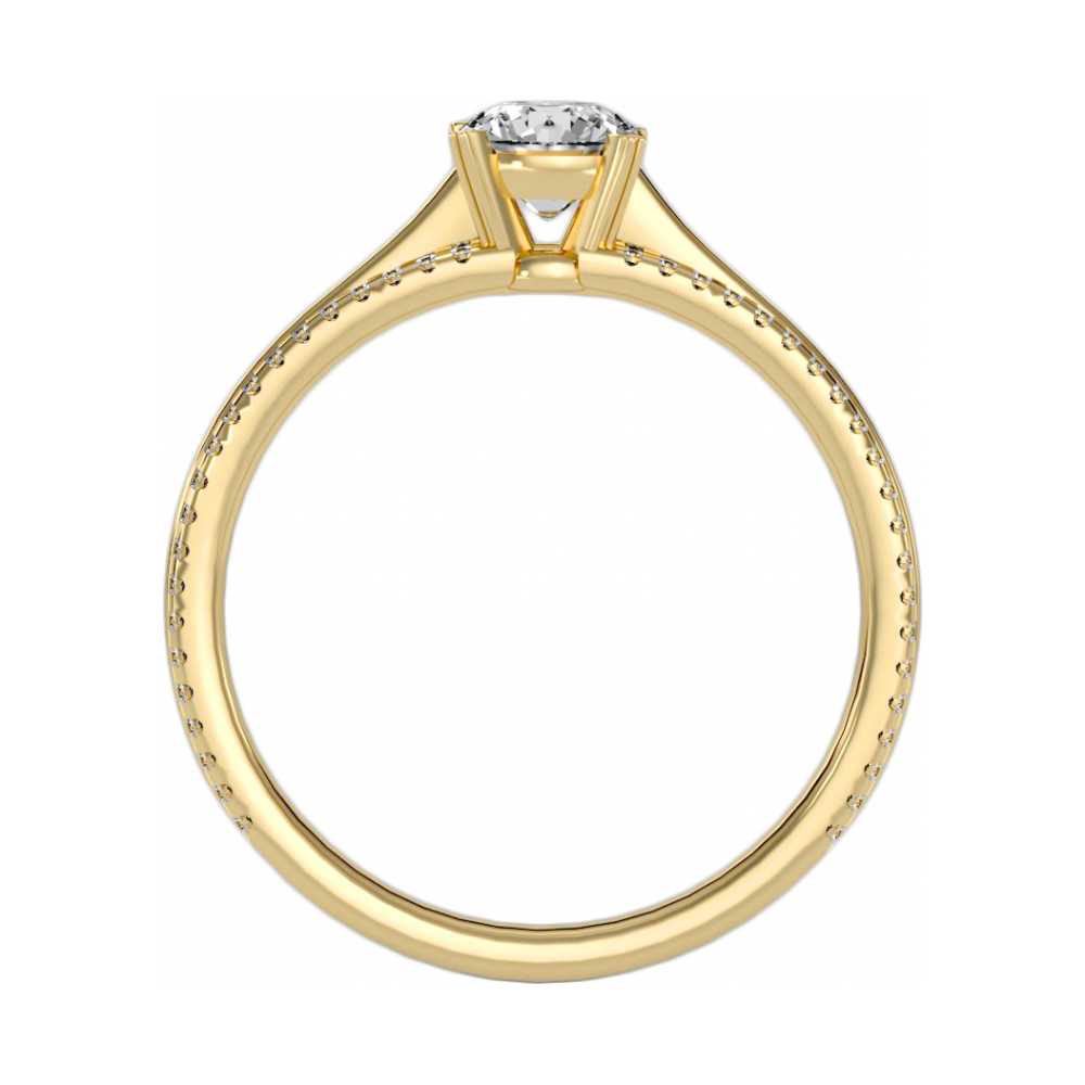 A Cutting Edge Solitaire Ring In 925 Sterling Silver - Five