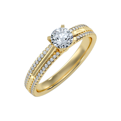 A Cutting Edge Solitaire Ring - Six