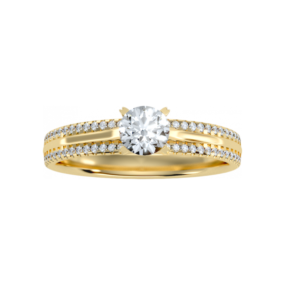 A Cutting Edge Solitaire Ring In 925 Sterling Silver - Eight