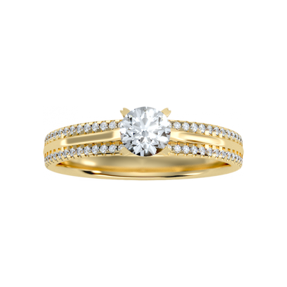 A Cutting Edge Solitaire Ring In 925 Sterling Silver - Eight