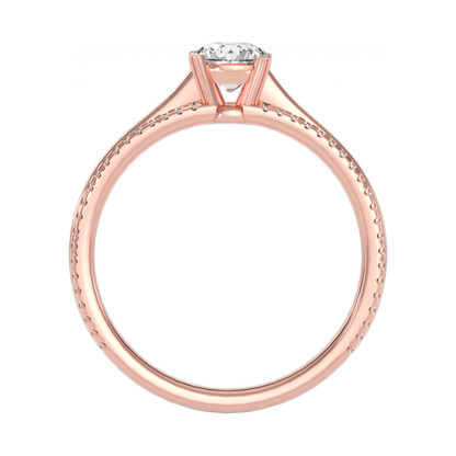 A Cutting Edge Solitaire Ring In 925 Sterling Silver - Nine