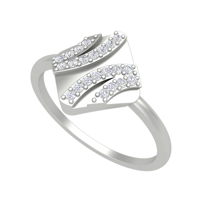 A Designer Diamond Square Ring - One