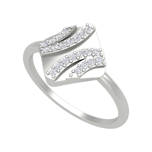 A Designer Diamond Square Ring - One