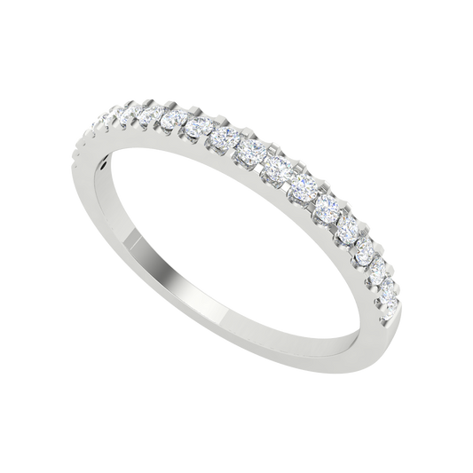 A Lane Of Gems Half Eternity Ring In 925 Sterling Silver - One