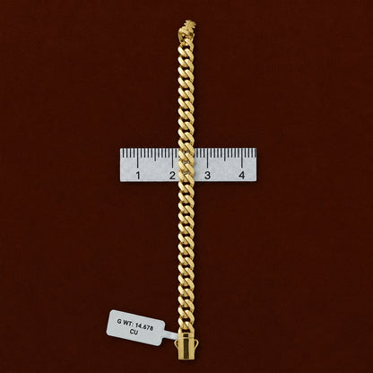 Cuban Link Chain Bracelet With Box Clasp Curb Link Bracelet - Four