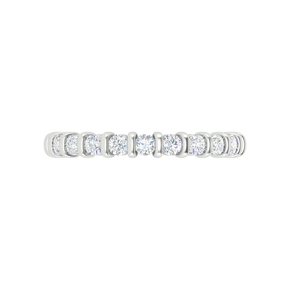 Babette Full Eternity Ring In 925 Sterling Silver - Three