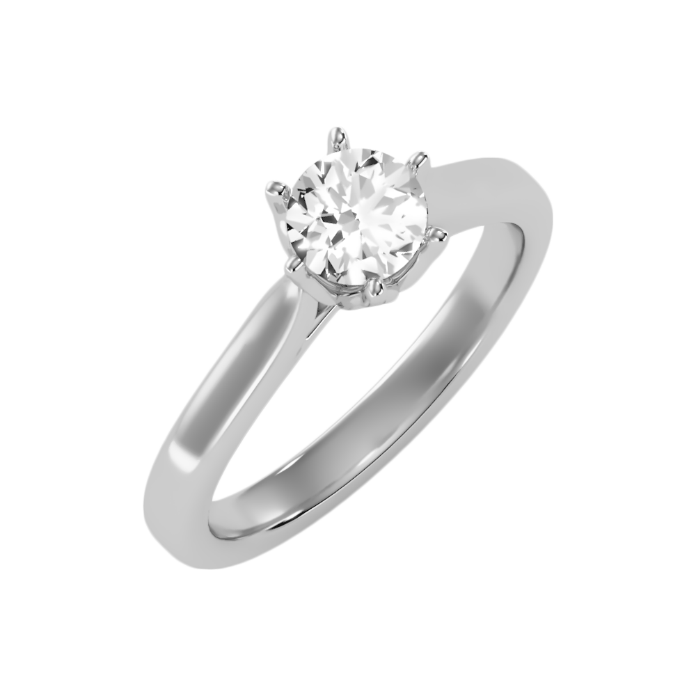 Balenz Classic Solitaire Ring In 925 Sterling Silver - One