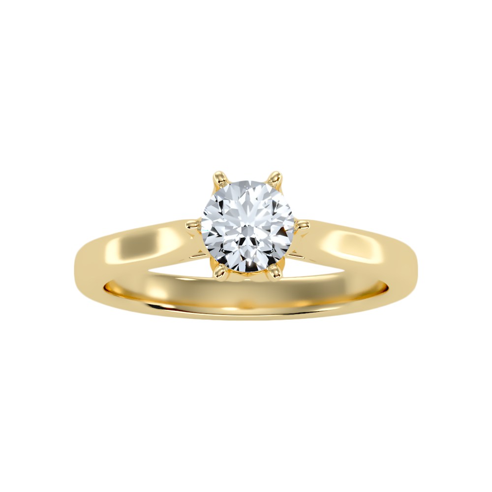 Balenz Classic Solitaire Ring In 925 Sterling Silver - Ten