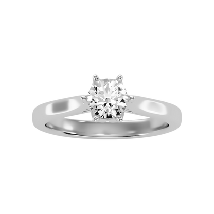 Balenz Classic Solitaire Ring In 925 Sterling Silver - Three