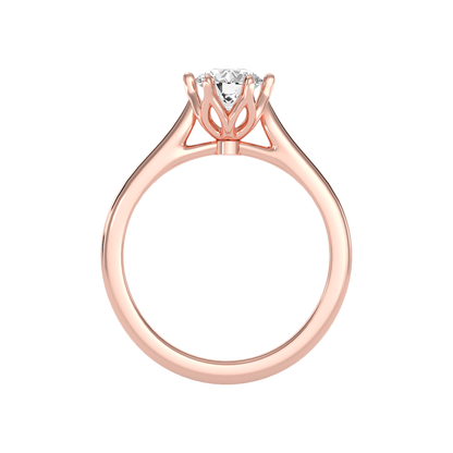 Balenz Classic Solitaire Ring In 925 Sterling Silver - Six
