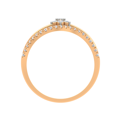 Ballistic Band Diamond Ring In 925 Sterling Silver - Twelve