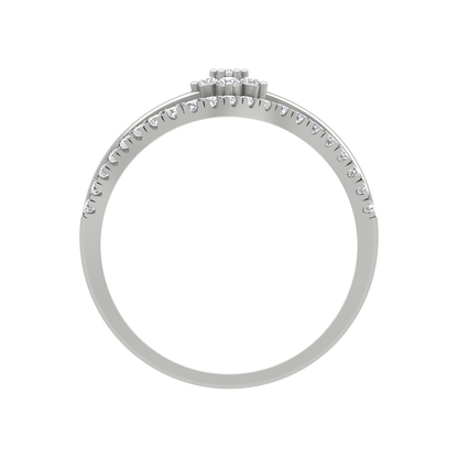 Ballistic Band Diamond Ring In 925 Sterling Silver - Eight