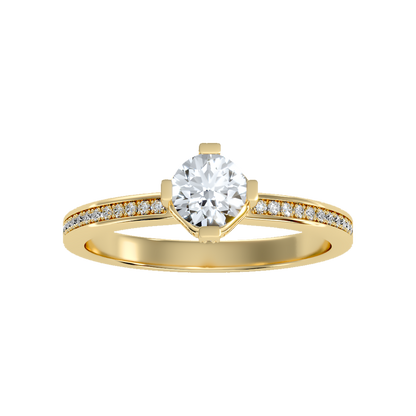 Baronial Solitaire Ring In 925 Sterling Silver - Ten