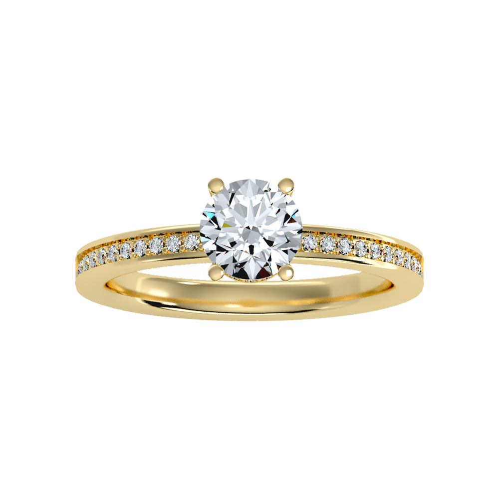 Beaded Beauty Single Stone Ring In 925 Sterling Silver - Eleven