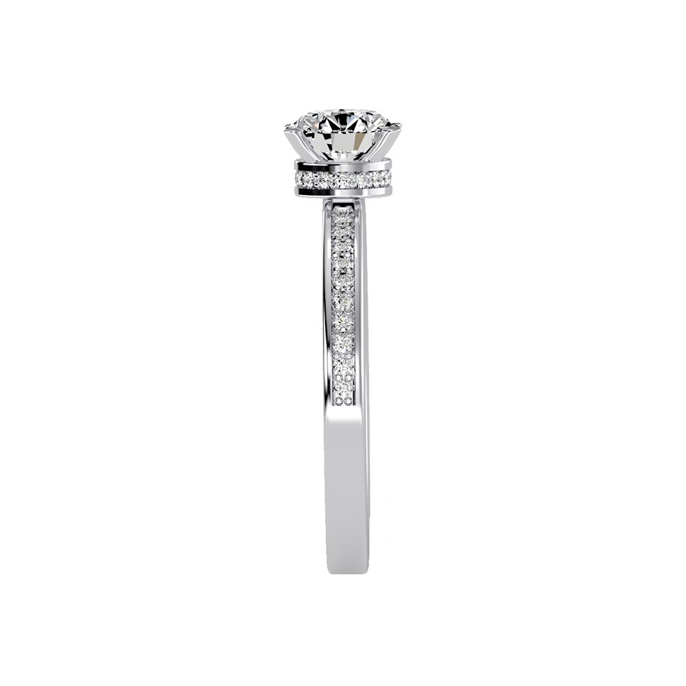 Beaded Beauty Single Stone Ring In 925 Sterling Silver - Five