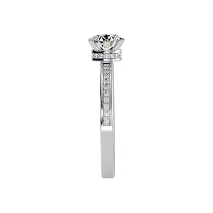 Beaded Beauty Single Stone Ring In 925 Sterling Silver - Five