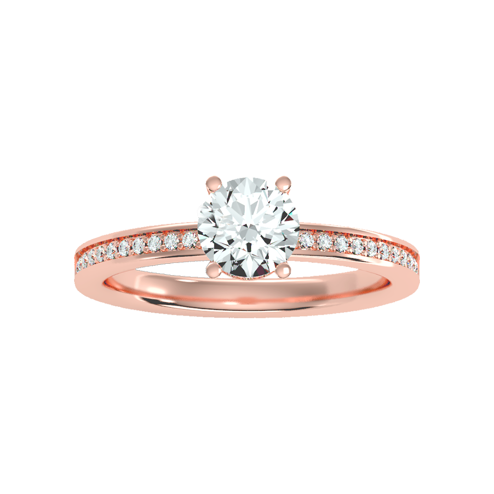 Beaded Beauty Single Stone Ring In 925 Sterling Silver - Eight