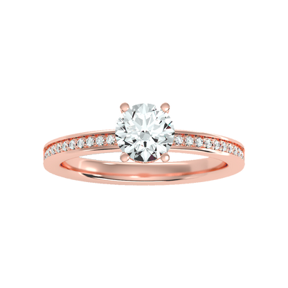 Beaded Beauty Single Stone Ring In 925 Sterling Silver - Eight