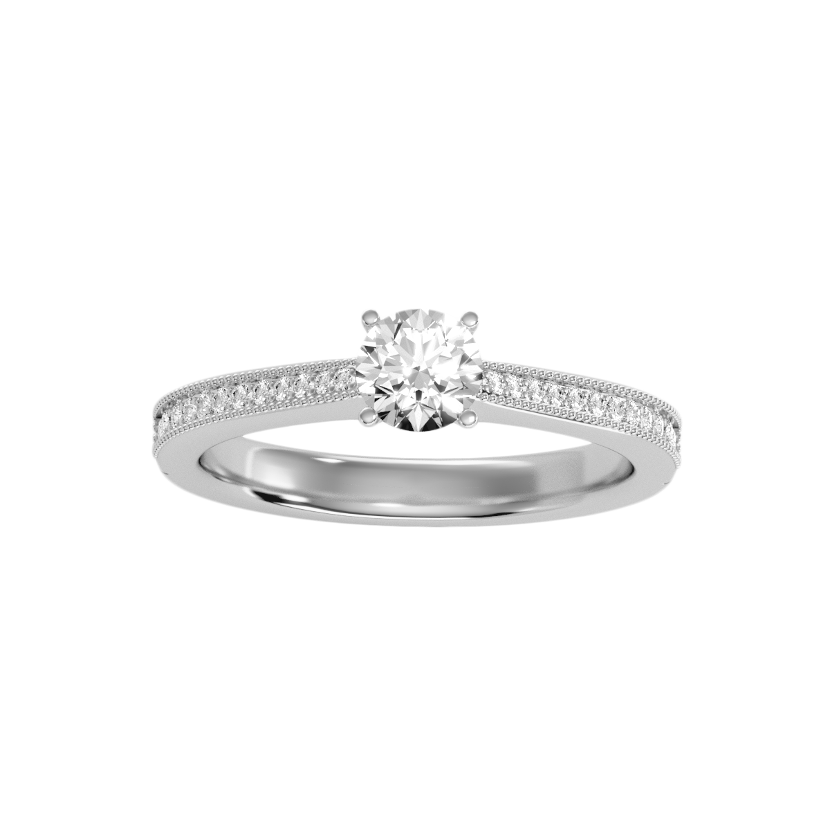 Beads Single Stone Ring - Three