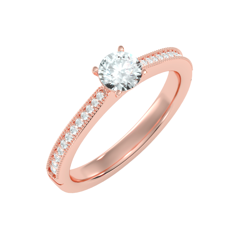Beads Single Stone Ring In 925 Sterling Silver - Five