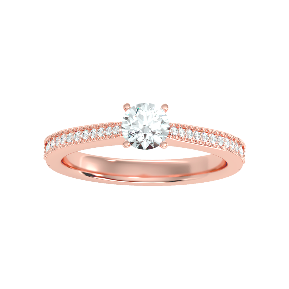 Beads Single Stone Ring In 925 Sterling Silver - Seven