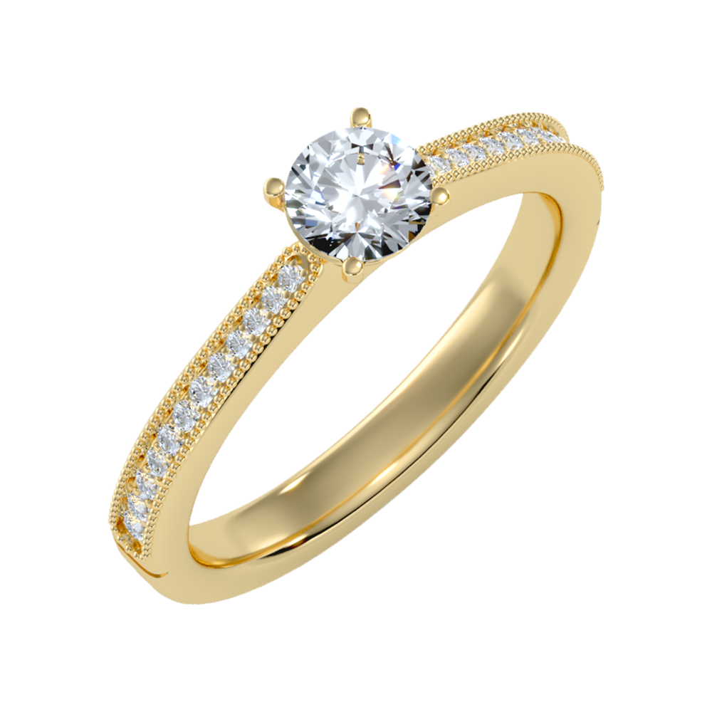 Beads Single Stone Ring - Nine